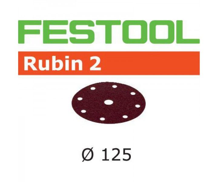 Фото Материал шлифовальный Festool Rubin II P120, компл. из 10 шт. STF D125/90 P120 RU2/10 в интернет-магазине ToolHaus.ru