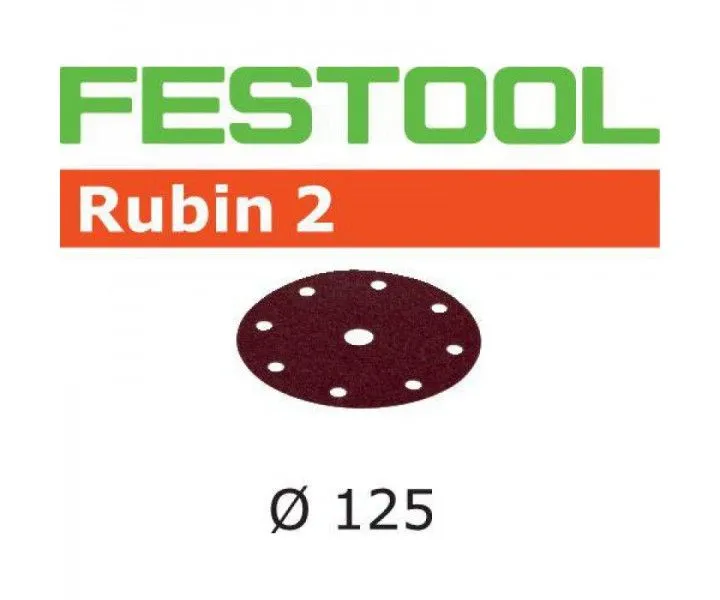 Фото Материал шлифовальный Festool Rubin II P180, компл. из 10 шт. STF D125/90 P180 RU2/10 в интернет-магазине ToolHaus.ru